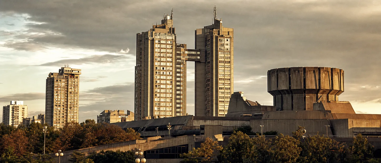 New Belgrade's brutalist concrete towers