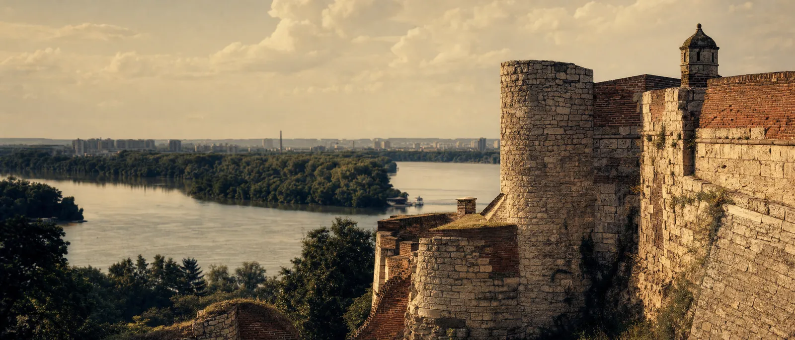 Belgrade Fortress stonework where the city's historical layers meet