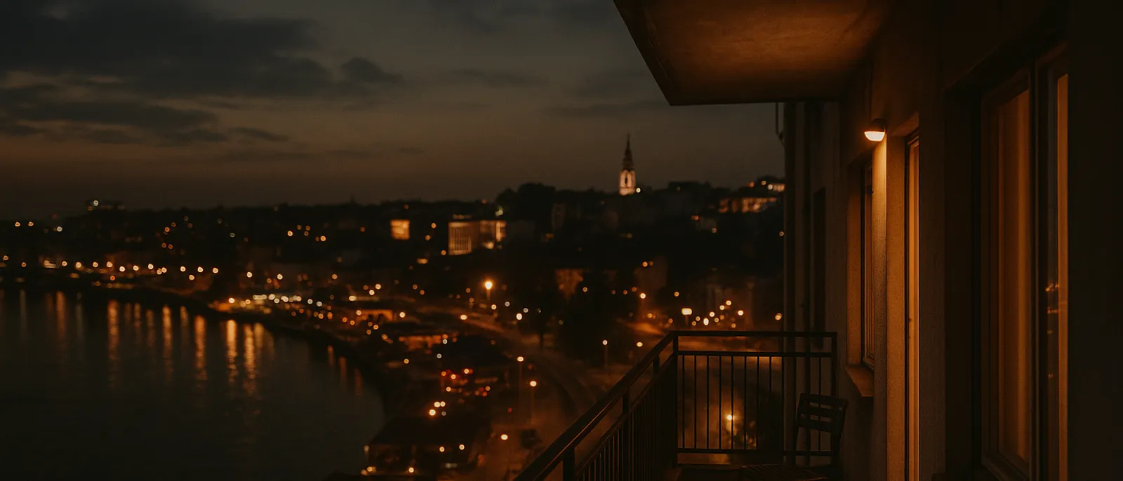 Map-style view of central Belgrade showing the Savamala riverfront, Dorćol and Stari Grad nightlife zones at night